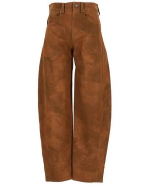 Weekend by Maxmara Belky Barrel-Cut Pants - Brown