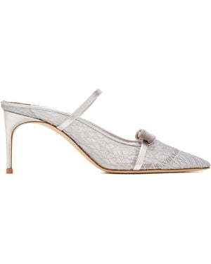 Malone Souliers Ribbon Detail Lace Mules - White