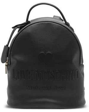 Love Moschino Zaino Con Logo Goffrato - Nero