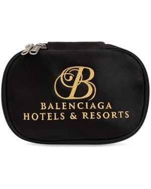 Balenciaga ベルベット クラッチバッグ - ブラック