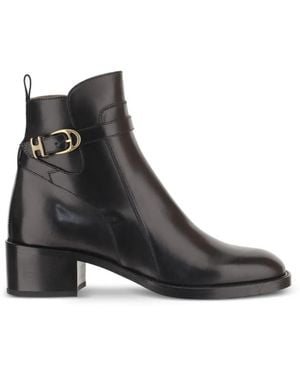 Sartore Buckle-Strap Ankle Boots - Black