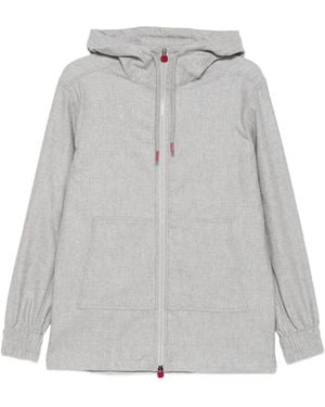 Kiton Hoodie Zippé À Capuche - Gris