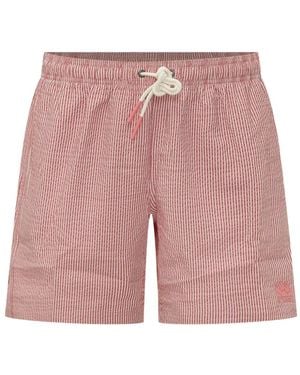 Sundek Striped Seersucker Boardshorts - Pink