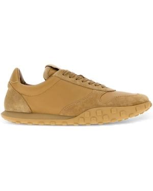 Jil Sander Moon Nappa-Leather Suede Trainers - Brown