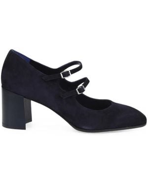 CAREL PARIS Alice Triple-Strap Pumps - Blue