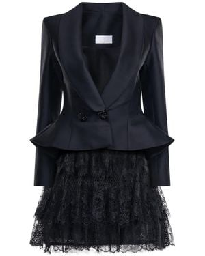 ARAFTU Vestido Con Peplum - Azul