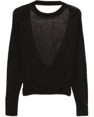 Haikure Rückenfreier Pullover - Schwarz