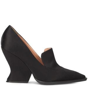 Alberta Ferretti Geometric-Heel Court Shoes - Black