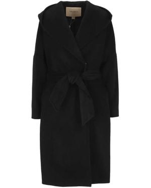 Chiarulli Hooded Belted Coat - Black