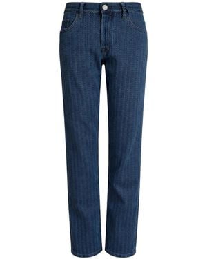 Jacob Cohen Herringbone Pattern Jeans - Blue
