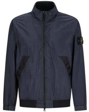 Stone Island Zipped Blouson Jacket - Blue