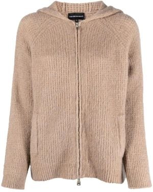 Emporio Armani ニット パーカー - ブラウン