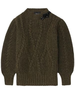 Simone Rocha Embellished Cable-knit Sweater - グリーン
