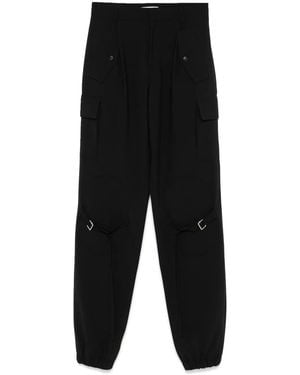 Nensi Dojaka Tapered Cargo Pants With Kneepads - Black