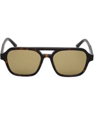Patrizia Pepe Tortoiseshell-Effect Pilot-Frame Sunglasses - Brown