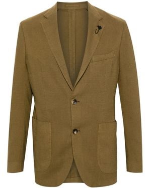 Lardini ノッチドラペル シングルジャケット - グリーン