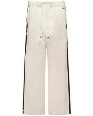Marni Brushstroke Striped Knitted Track Trousers - Natural