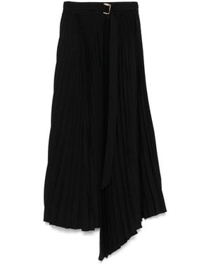 Parlor Belted Midi Skirt - Black