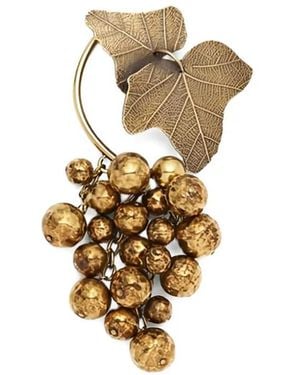 Jean Paul Gaultier Grape Leaf Earrings - White