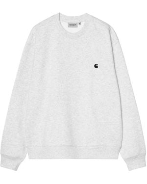 Carhartt Mack Logo-Embroidered Sweatshirt - White