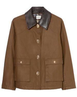 Claudie Pierlot Short Waxed Parka - Brown