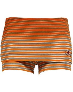 Anomalies Department Gradient Striped Layered Shorts - Brown