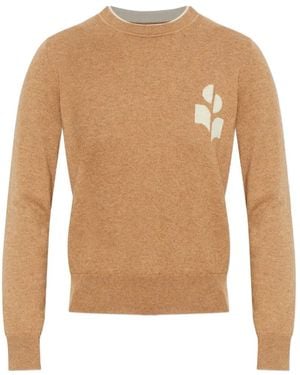 Isabel Marant Jersey Lanta Con Logo En Intarsia - Blanco