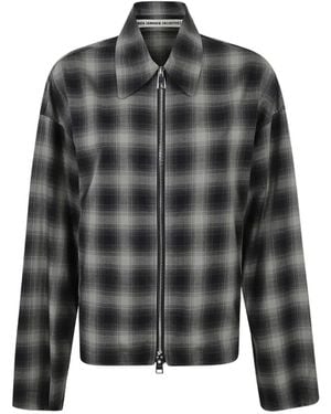 Meta Campania Collective Checked Zip Shirt - Black