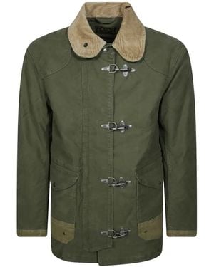 chesapeake's Corduroy-Collar Lobster-Clasp Jacket - Green