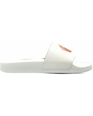 Palm Angels Bear-Patch Slides - White