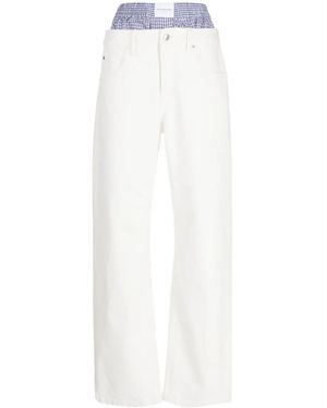 Alexander Wang Pantaloni Dritti Con Design A Strati - Bianco