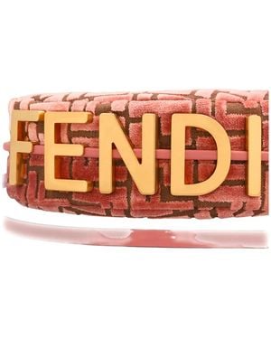 Fendi Mini Graphy Jacquard Velvet Tote Bag - Orange