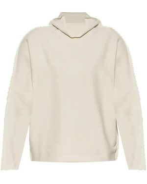 Issey Miyake Jersey Con Cuello Vuelto - Blanco