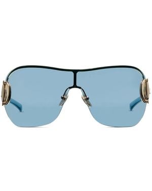 Gucci Rahmenlose Mask Sonnenbrille - Blau