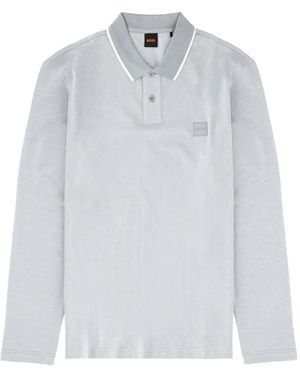 BOSS Long-Sleeve Polo Shirt - White