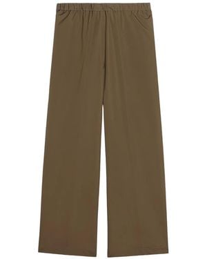 Aspesi Elasticated Cotton Trousers - Green