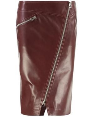 Tom Ford Lederrock mit Reißverschlusstasche - Lila