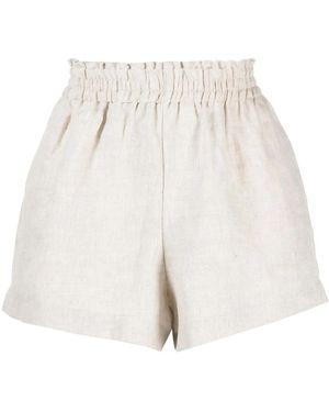 Reformation Mila Linen Shorts - White