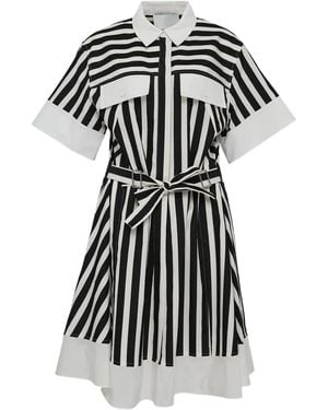 3.1 Phillip Lim Striped Shirt Dress - ブラック