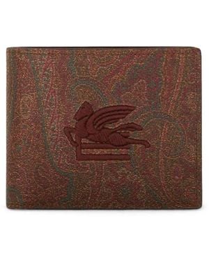 Etro Paisley-Print Jacquard Wallet - Brown