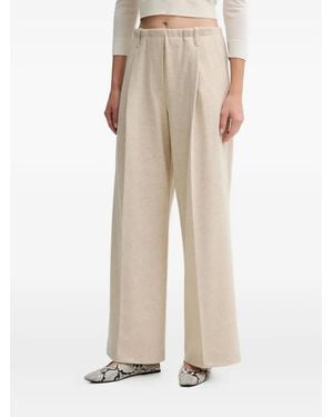 Liviana Conti Arthur Elasticated-Waist Pleated Pants - Natural