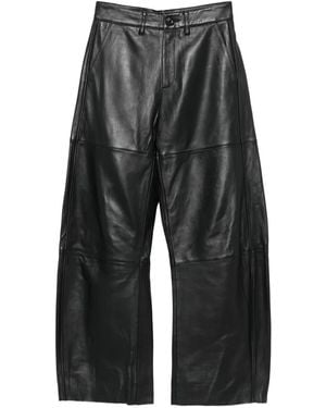 Soeur Panelled-Leather Balloon Pants - Gray
