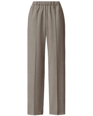 Fabiana Filippi Elasticated-Waist Straight Trousers - Grey