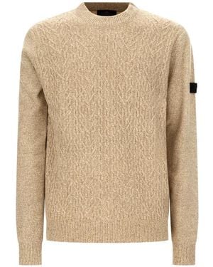 Peuterey Pull Alcione En Maille Torsadée - Natural