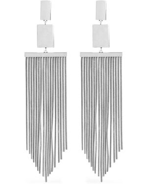 Isabel Marant Square Fringe Earrings - White