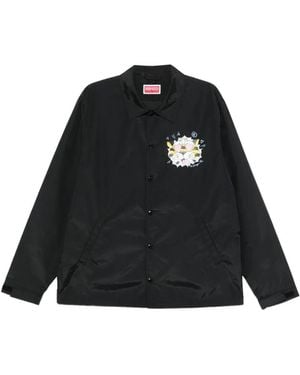 KENZO Buttoned Shirt Jacket - Black