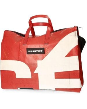 Freitag Tilda Logo-Patch Tote Bag - Red