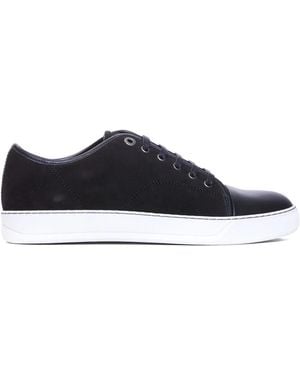 Lanvin Dbb1 Suede Leather Trainers - Black