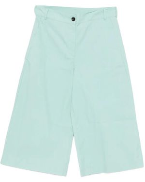 Psophia Wide-Leg Cropped Pants - Blue