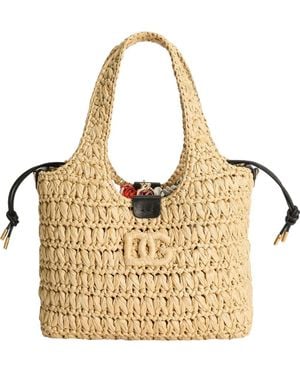 Dolce & Gabbana Woven-Raffia Tote Bag - Natural